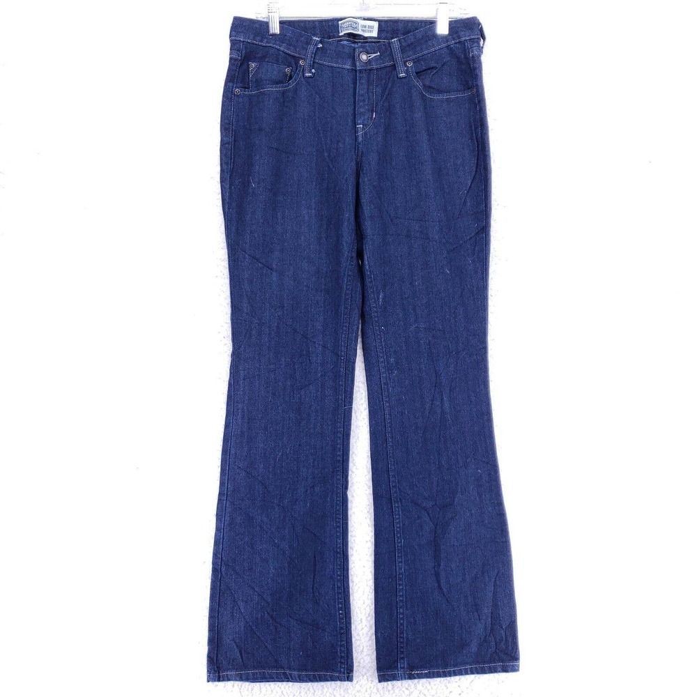 Signature Jeans Women Size 10 Blue Denim Straight Stretch Low Rise Cotton VTG